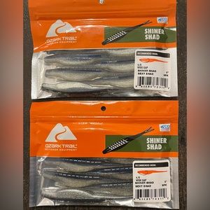 18pc 5in Sexy Shiner Shad Plastic Baits Lure Ozark Trail 2 Packages Gear